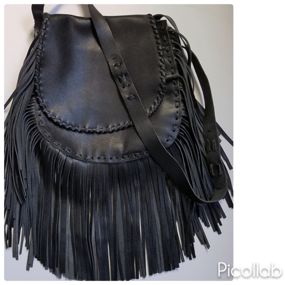 Handbags - Genuine Leather "Black Motto" Bag